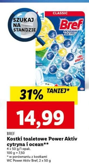 Lidl Kostka do wc 4 function lemon + ocean bref power aktiv oferta