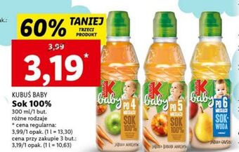Lidl Sok marchew jabłko kubuś baby oferta