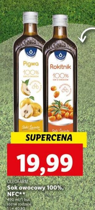 Lidl Sok z pigwy oleofarm oferta