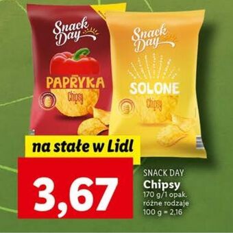 Lidl Chipsy solone snack day oferta