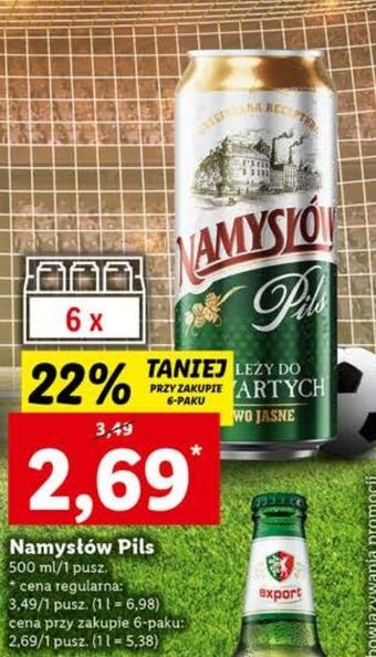 Lidl Piwo namysłów pils oferta