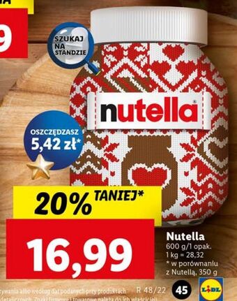 Lidl Krem czekoladowo-orzechowy nutella oferta