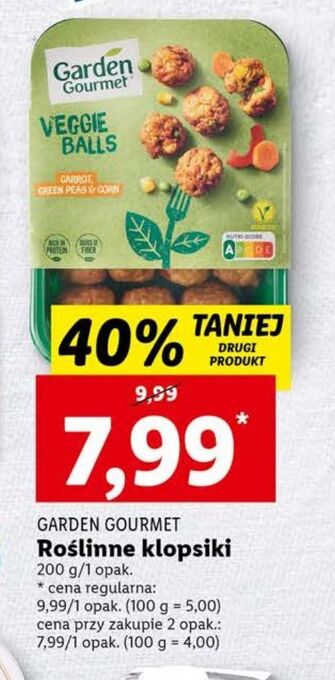 Lidl Klopsiki roślinne garden gourmet oferta