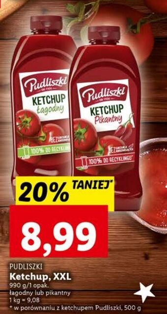 Lidl Ketchup łagodny pudliszki oferta