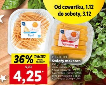 Lidl Makaron pappardelle chef select oferta