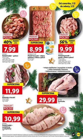 Lidl Gulasz z udźca indyka rzeźnik codzienna dostawa oferta