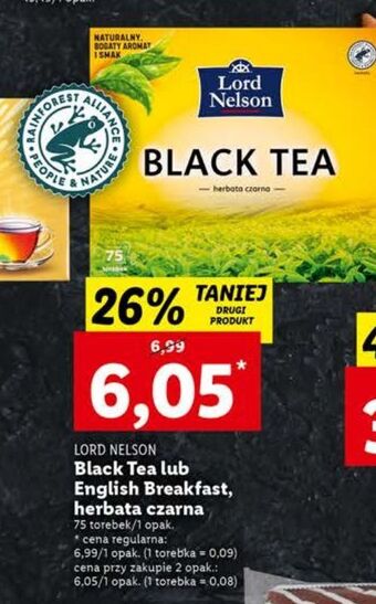 Lidl Herbata czarna lord nelson oferta