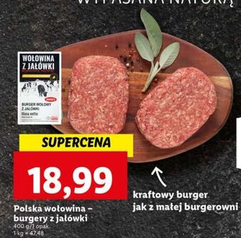 Lidl Burger wołowy z jałówki marks oferta