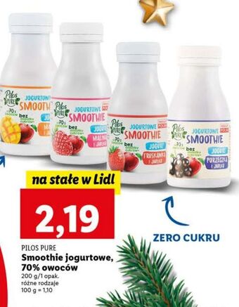 Lidl Jogurtowe smoothie porzeczka i jabłko pilos pure oferta