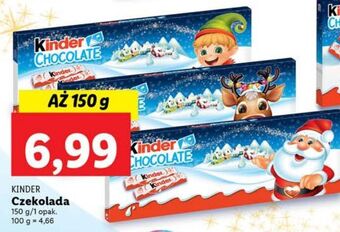 Lidl Czekoladki świąteczne mikołaj kinder chocolate oferta
