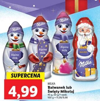 Lidl Mikołaj z czekolady milka oferta
