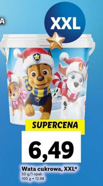 Lidl Wata cukrowa psi patrol candy planet oferta