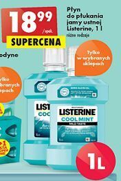 Biedronka Płyn do płukania ust listerine cool mint oferta