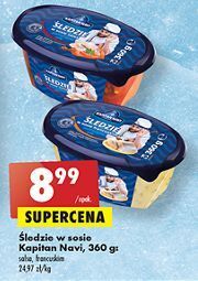 Biedronka Śledzie w sosie salsa kapitan navi oferta