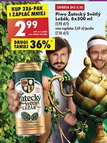 Biedronka Piwo zatecky svetly lezak oferta
