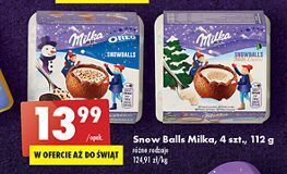 Biedronka Kule czekoladowe milka snow balls oferta
