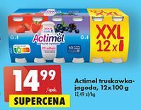 Biedronka Jogurt truskawkowy + jeżynowo-jagodowy danone actimel oferta