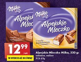 Biedronka Czekoladki czekoladowe milka alpejskie mleczko oferta