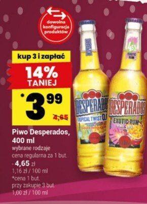 Twój Market Desperados lime piwo aromatyzowane 400 ml oferta