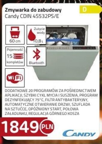 Kakto Zmywarka do zabudowy candy oferta