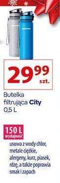 Auchan Butelka filtrująca city 500 ml niebieska aquaphor oferta