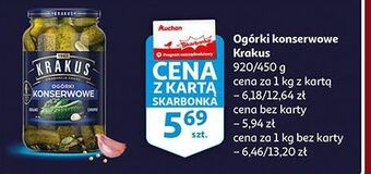 Auchan Ogórki konserwowe krakus maspex oferta