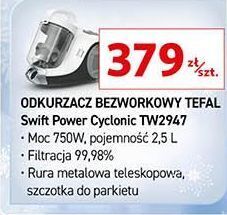 Auchan Odkurzacz bezworkowy tw2947 tefal oferta
