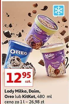 Auchan Lody z kawałkami ciastek oreo ice cream oferta