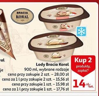 Auchan Lody śmietankowe bracia koral jak dawniej oferta