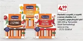 Auchan Parówki z szynki serem tarczyński oferta