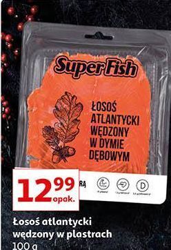 Auchan Łosoś atlantycki wędzony w dymie dębowym superfish oferta
