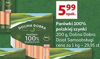 Auchan Parówki 100 % z szynki dolina dobra oferta