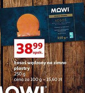 Auchan Łosoś norweski wędzony w plastrach mowi oferta