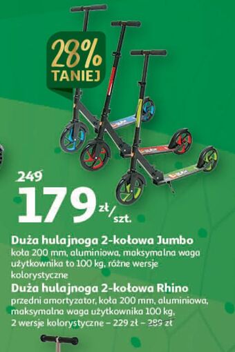 Auchan Hulajnoga 2 kołowa jumbo oferta