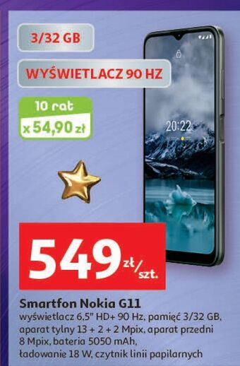 Auchan Smartfon g11 3gb/32 gb czarny nokia oferta
