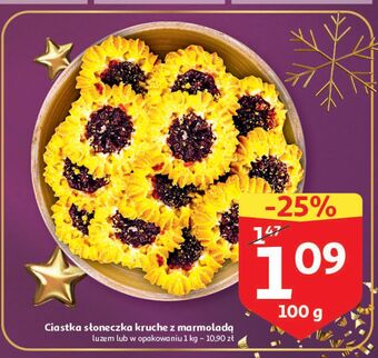 Auchan Ciastka słoneczka kruche z marmoladą oferta