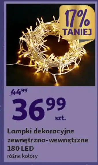 Auchan Lampki zewnętrzno-wewnętrzne 180 led oferta