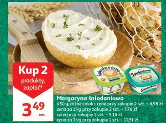 Auchan Margaryna śniadaniowa o smaku solonego masła oferta