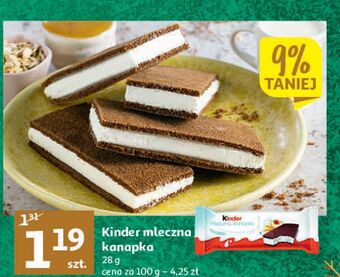 Auchan Baton kinder mleczna kanapka oferta