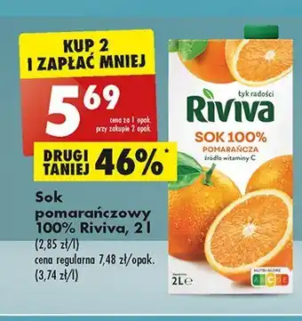 Biedronka Sok pomarańczowy 1 BTL 1 L oferta