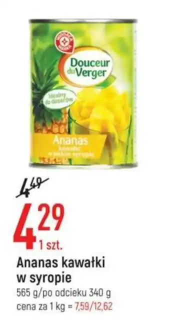 E.Leclerc Ananas kawałki w syropie 565g oferta