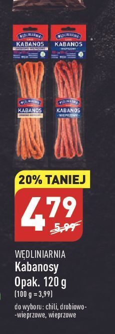 ALDI Kabanosy z chilli wędliniarnia classic oferta