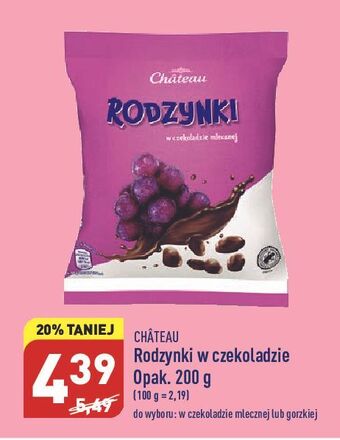 ALDI Rodzynki w czekoladzie mlecznej chateau oferta