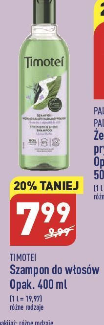 ALDI Szampon wzmacniający i nadający połysk timotei oferta