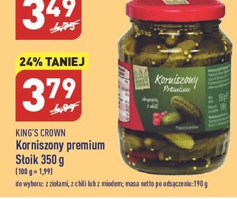 ALDI Korniszony premium z miodem king's crown (aldi) oferta