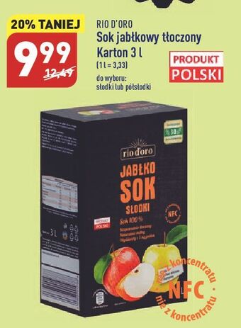 ALDI Sok jabłkowy rio d'oro oferta