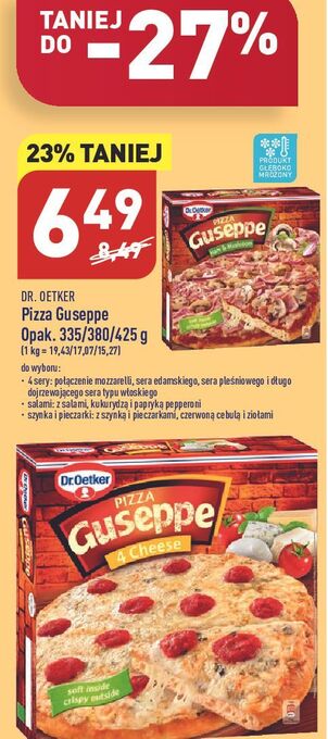 ALDI Pizza 4 sery dr. oetker guseppe oferta