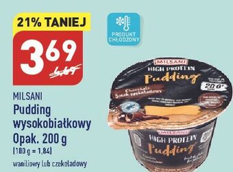 ALDI Pudding wysokobiałkowy czekoladowy milsani high protein oferta