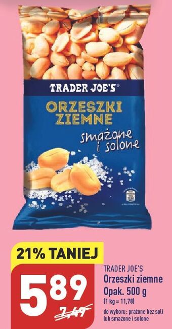 Orzeszki ziemne solone trader joe's