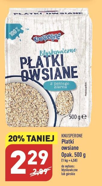 ALDI Płatki owsiane błyskawiczne knusperone oferta